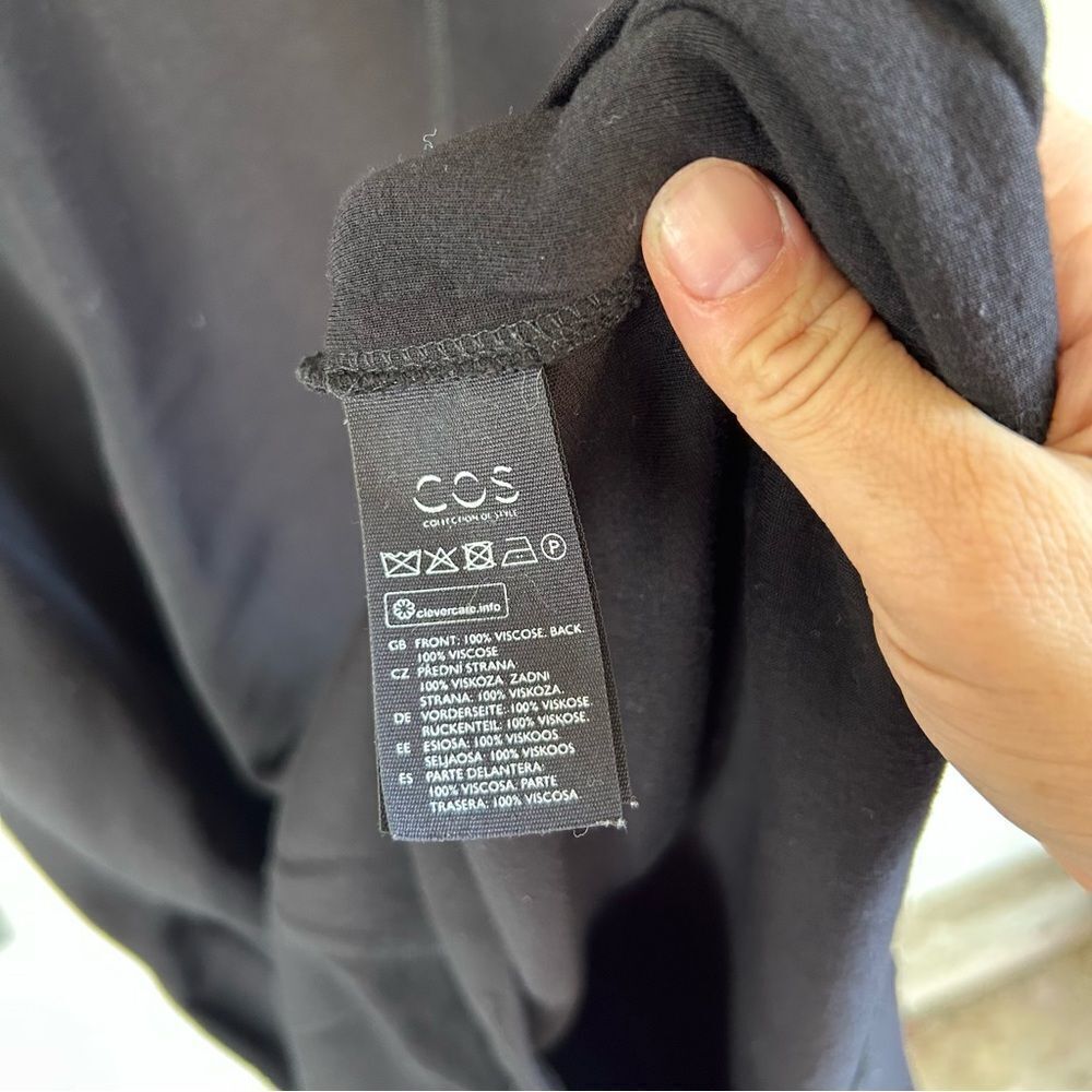 Cos Black Viscose sweatshirt dress, size Medium - Picture 5 of 7